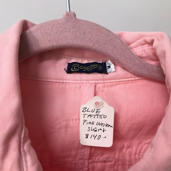 Blue Tattoo | Pink Skull Long Sleeve Button Down - Picture 5 of 8